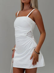 Doiley Moiley Mini Dress White