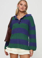 Olivah Jumper Blue / Green