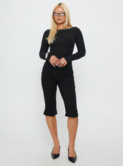 Samaira Capri Pant Black