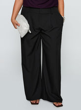 Two Lovers Low Rise Pants Black Curve
