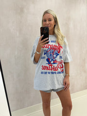 "America's Favorite Past Time" Tee -Ash Grey