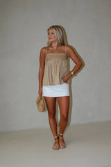 Morrison Pleated Top-Light Taupe
