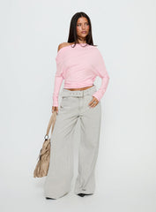 Party Hour Off Shoulder Top Pink