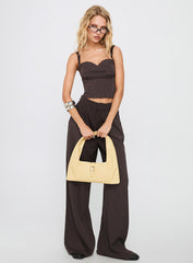 Briana Set Chocolate Pinstripe