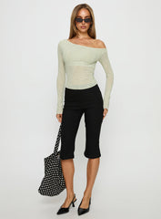 Synergies Long Sleeve Top Sage / White Stripe