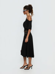 Marienna Lace Midi Skirt Black