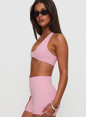 Pulse Active Halter Crop Pink