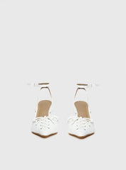Nilah Pointed Toe Heels White