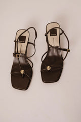 Dolce Vita Mylee Leather Heels-Dark Brown