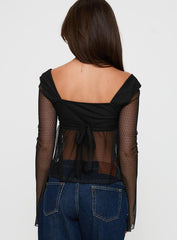 Fiorello Long Sleeve Top Black