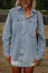 Washed Denim Shacket