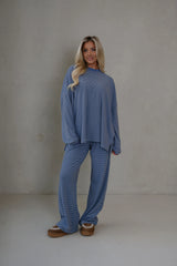 Nelly Striped Pants-Blue