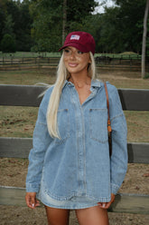 Washed Denim Shacket