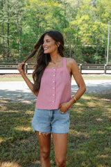 Lucy High Rise Distressed Hem Shorts