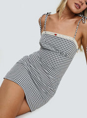 Burkes Mini Dress Black Check