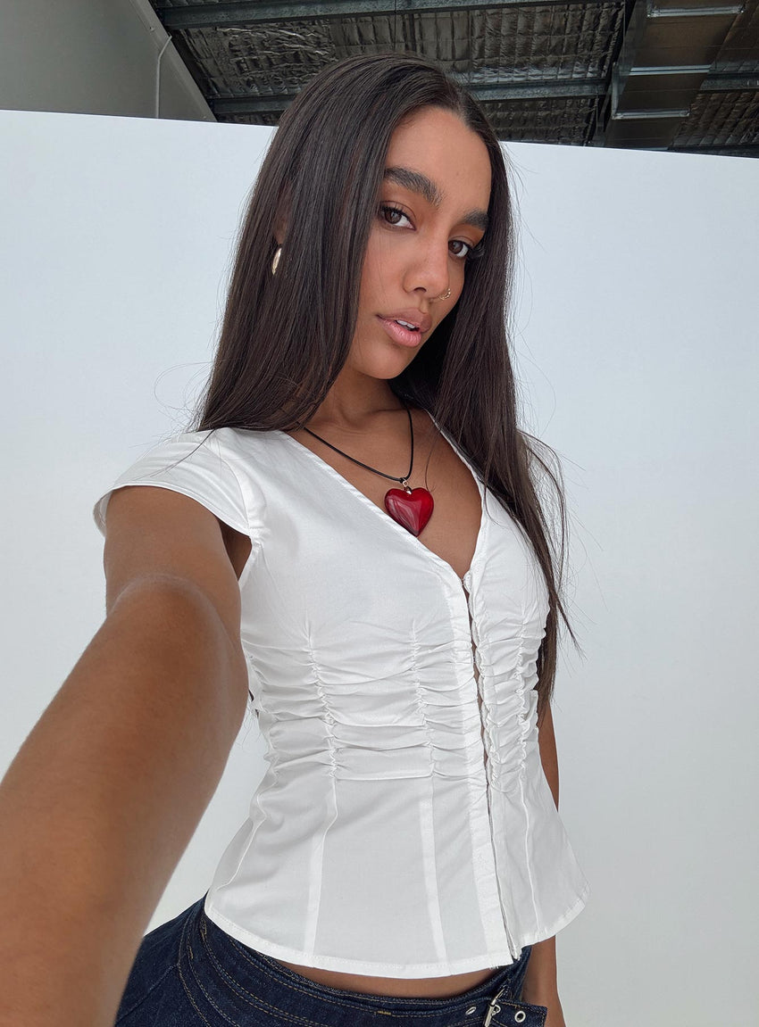 Indulgence Corset Top White