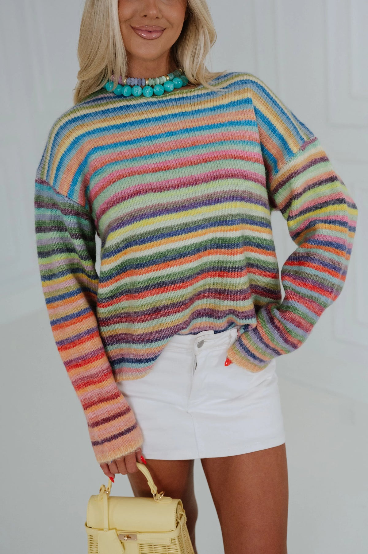 Kendall Rainbow Knit Sweater
