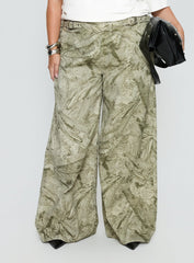 Mckinley Mid Rise Wide Leg Jeans Camouflage Curve