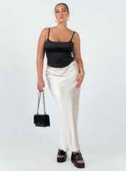 Haley Maxi Skirt Champagne