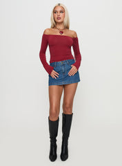 Nicolina Low Rise Denim Mini Skirt Light Wash Petite