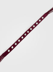 Maysie Faux Suede Tassel Belt Cherry