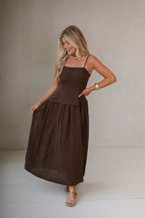 Darcy Tiered Bodice Maxi Dress-Americano