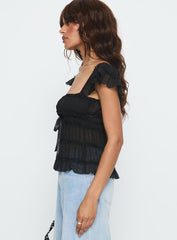 Brighter Than Stars Tiered Top Black