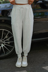 Andria Jogger Pants-Light Heather Grey