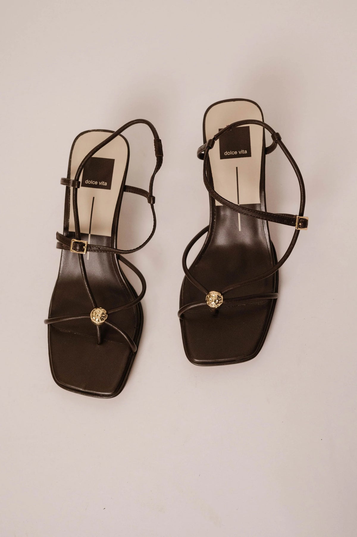 Dolce Vita Mylee Leather Heels-Dark Brown