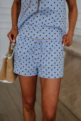 Landon Polka Dot Shorts-Light Blue