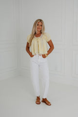 Jessie Lace Top- Yellow