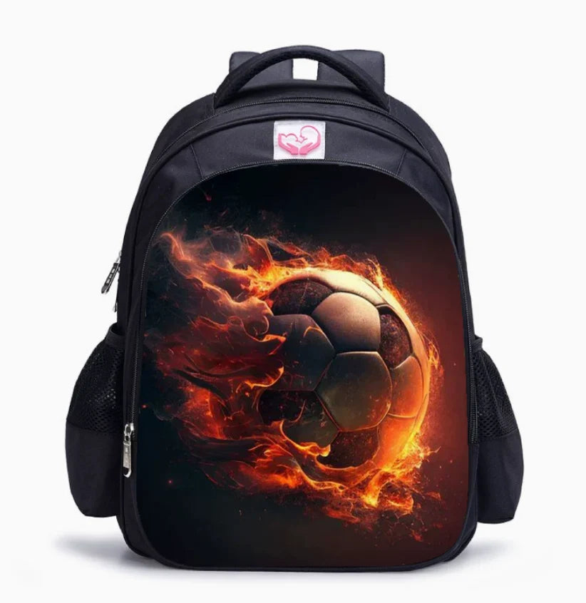 Football School Backpack – Fire Design