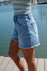 High-Rise Boyfriend Denim Short