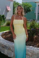 Poppi Ombre Maxi Dress-Lemon