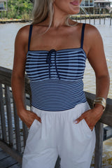 Scout Striped Top-Navy Mutli