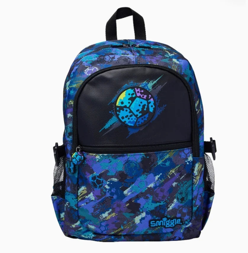 Smiggle Football School Backpack – Blue